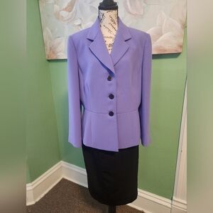 Tahari Arthur S. Levine Periwinkle Peplum Blazer Sz 16P EUC